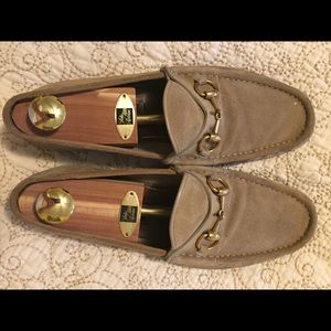 Gucci 1953 Horse-Bit Loafer, men’s tan suede, 10.5